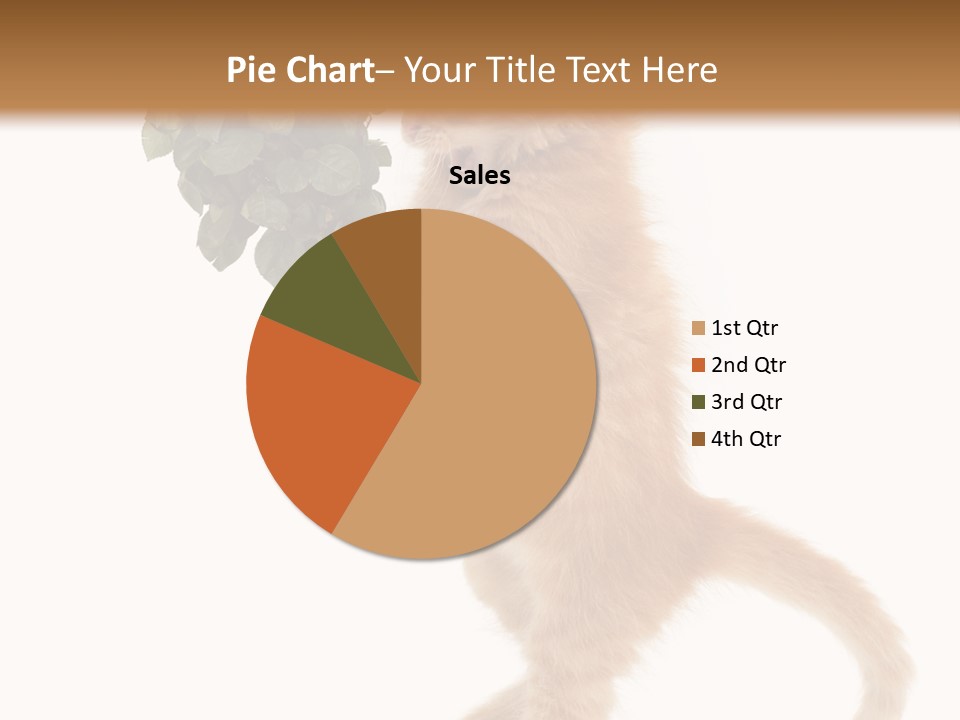 An Orange Kitten Holding A Bunch Of Red Roses PowerPoint Template