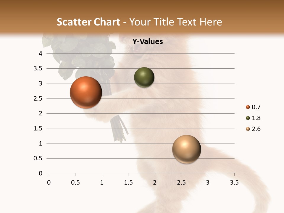 An Orange Kitten Holding A Bunch Of Red Roses PowerPoint Template