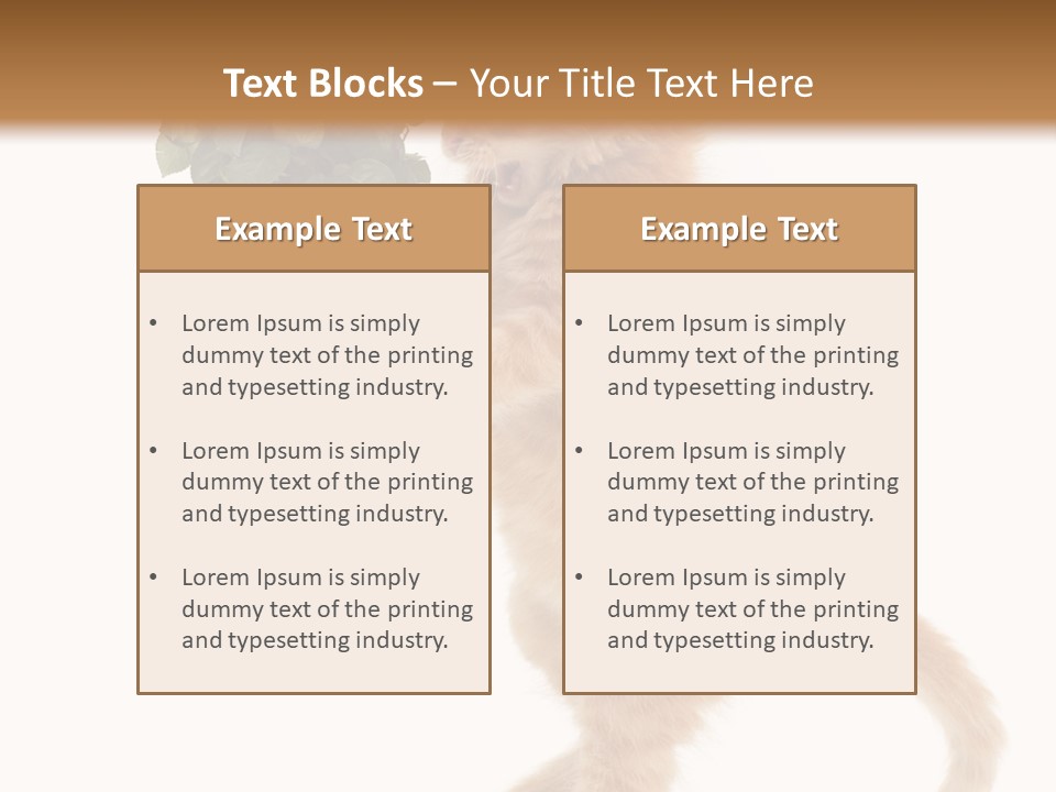 An Orange Kitten Holding A Bunch Of Red Roses PowerPoint Template