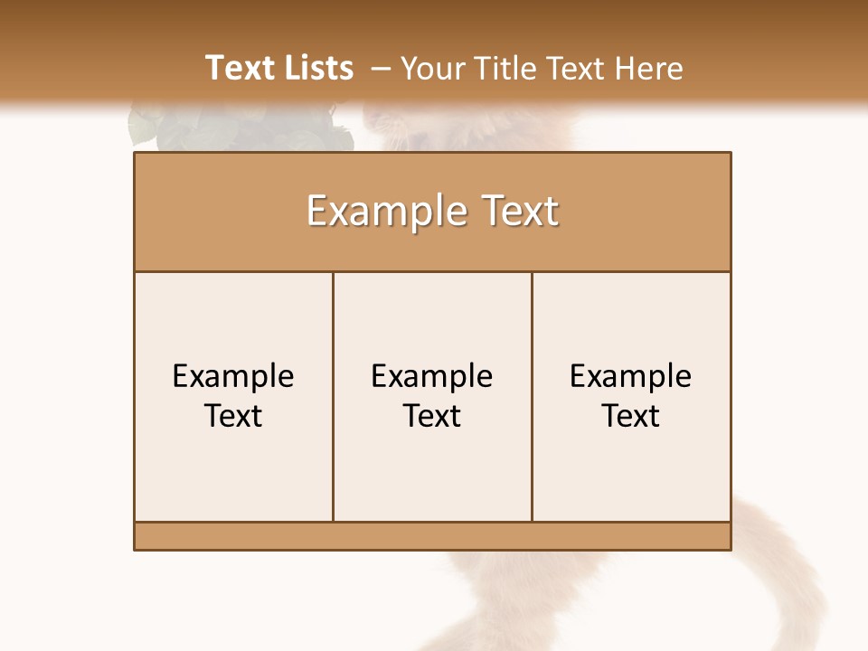 An Orange Kitten Holding A Bunch Of Red Roses PowerPoint Template