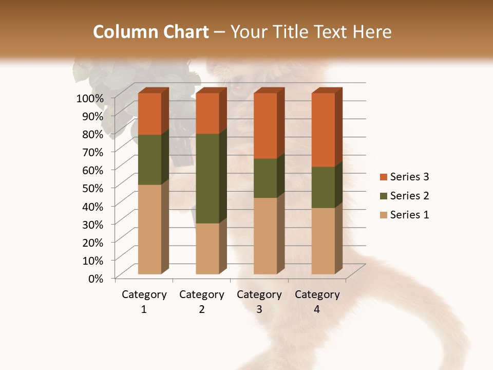 An Orange Kitten Holding A Bunch Of Red Roses PowerPoint Template