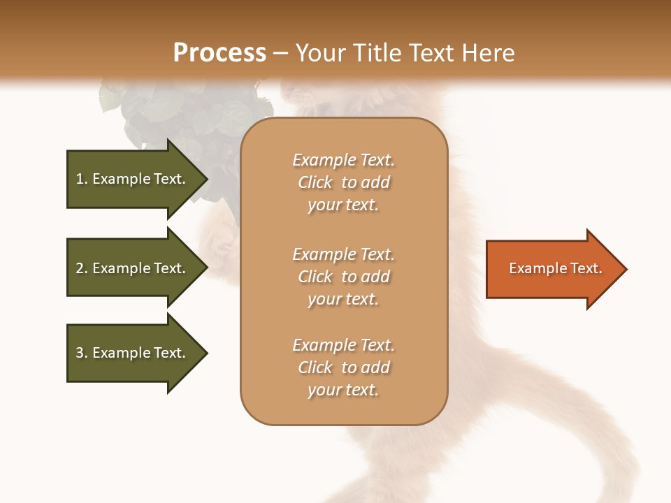 An Orange Kitten Holding A Bunch Of Red Roses PowerPoint Template