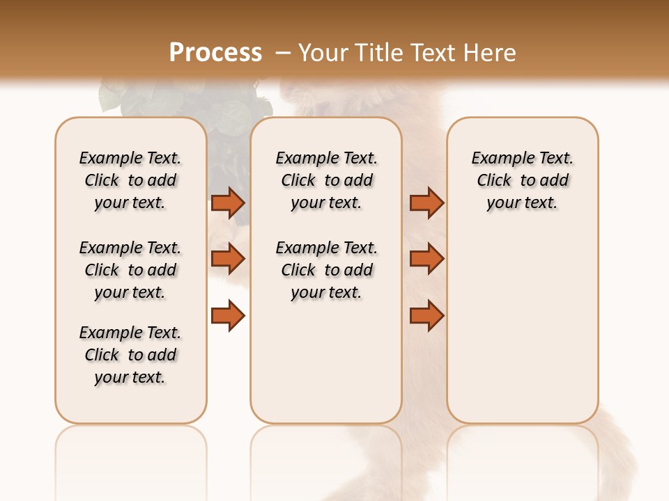 An Orange Kitten Holding A Bunch Of Red Roses PowerPoint Template