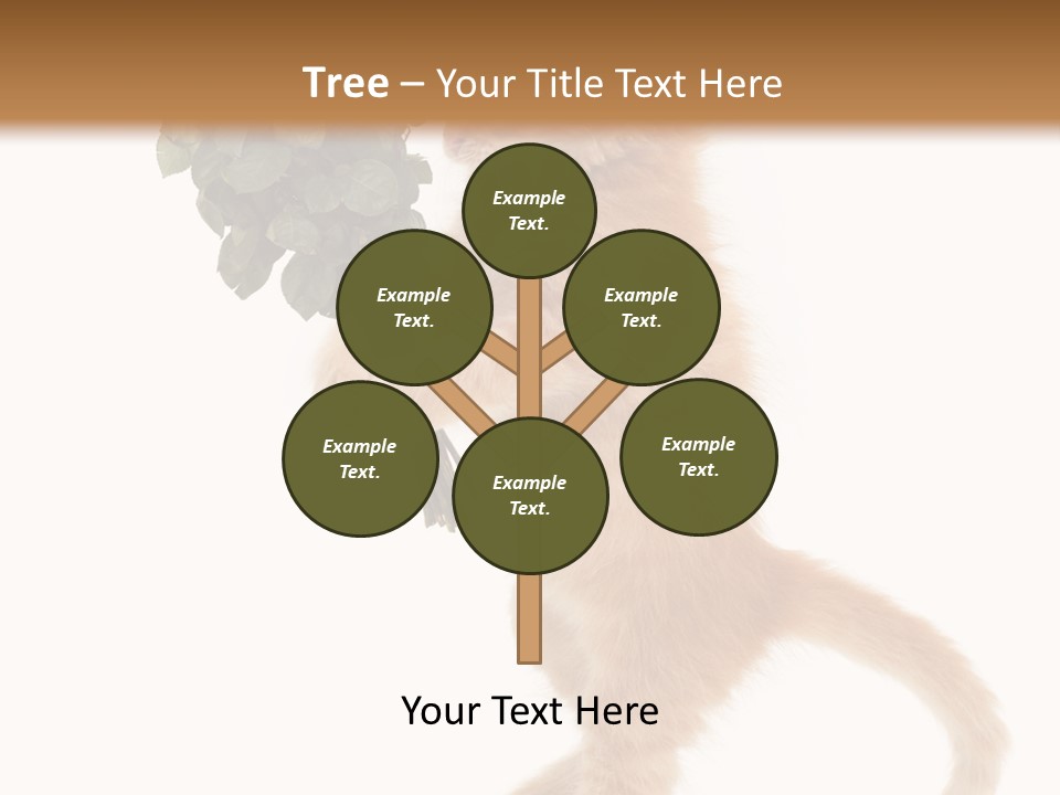 An Orange Kitten Holding A Bunch Of Red Roses PowerPoint Template