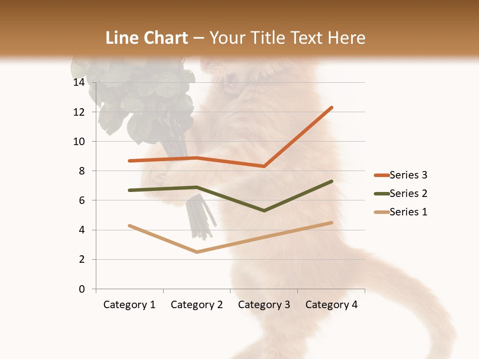An Orange Kitten Holding A Bunch Of Red Roses PowerPoint Template