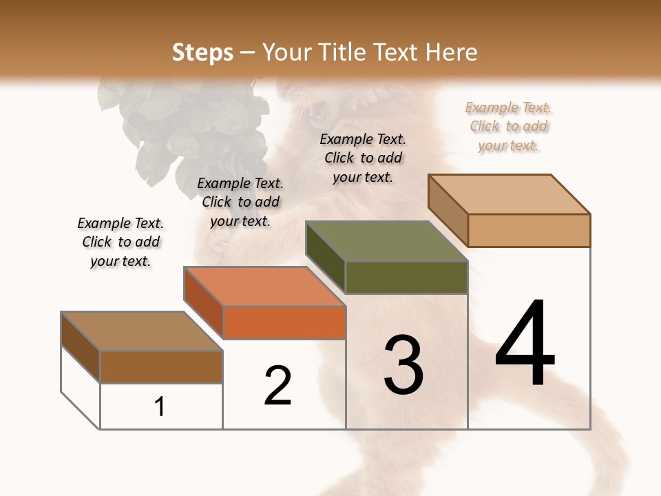 An Orange Kitten Holding A Bunch Of Red Roses PowerPoint Template