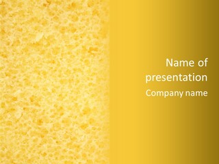 A Piece Of Bread On A Yellow Background PowerPoint Template
