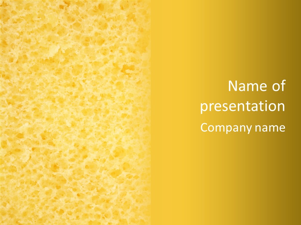 A Piece Of Bread On A Yellow Background PowerPoint Template