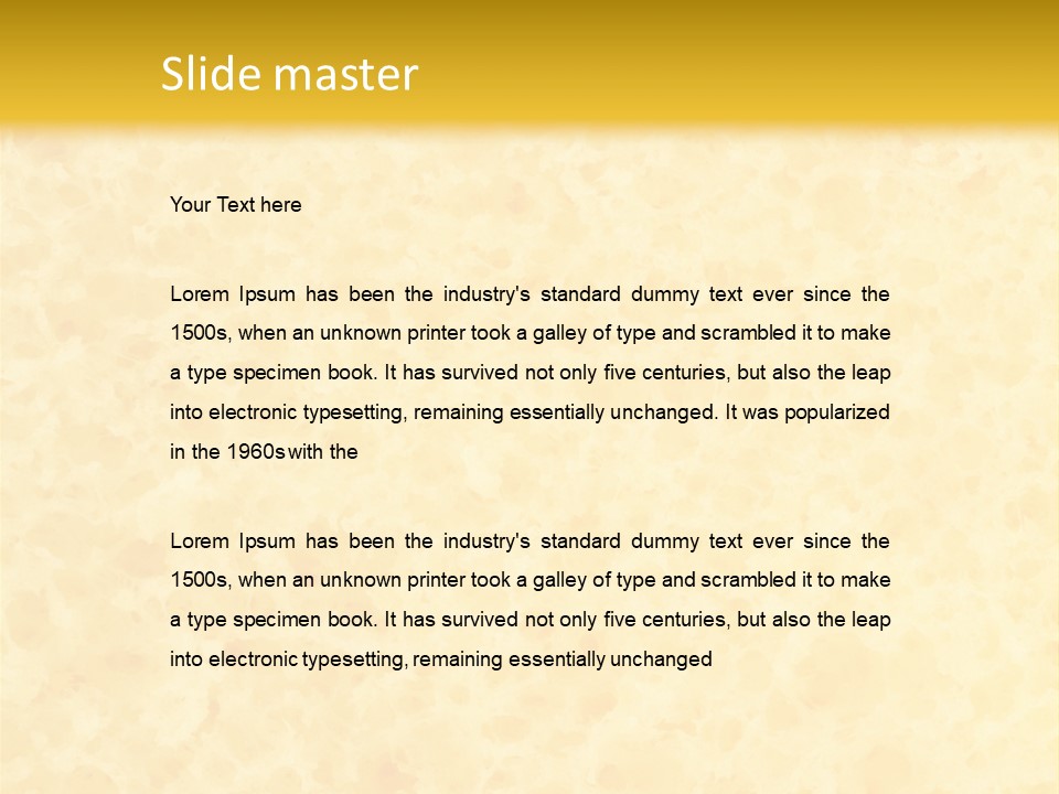 A Piece Of Bread On A Yellow Background PowerPoint Template