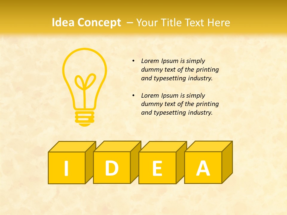 A Piece Of Bread On A Yellow Background PowerPoint Template