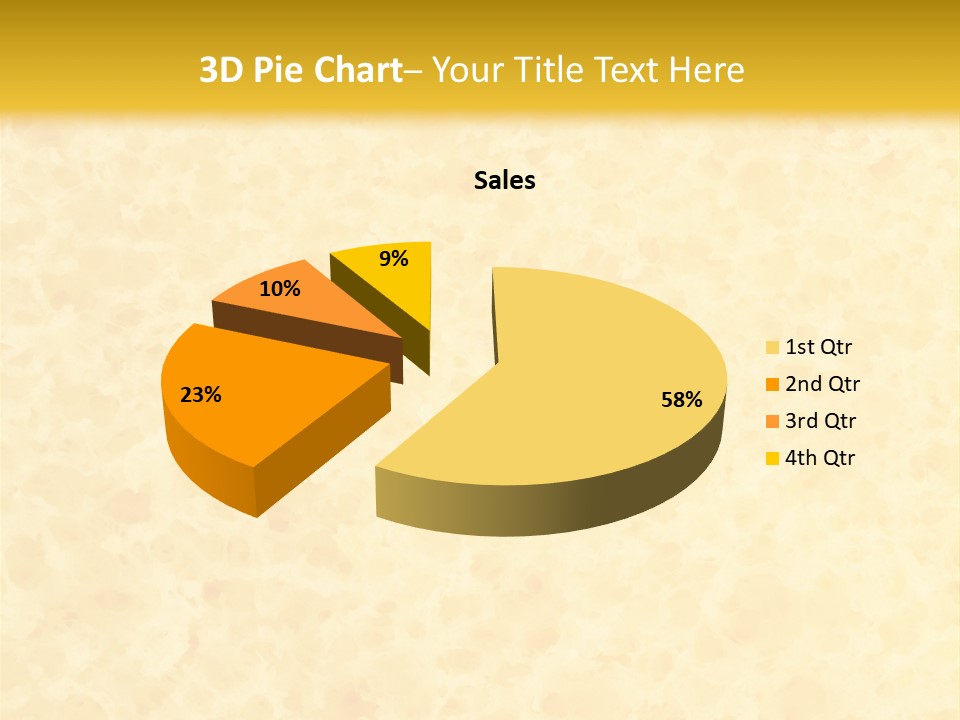A Piece Of Bread On A Yellow Background PowerPoint Template