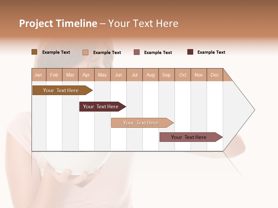 A Woman Eating A Bowl Of Food With A Spoon PowerPoint Template