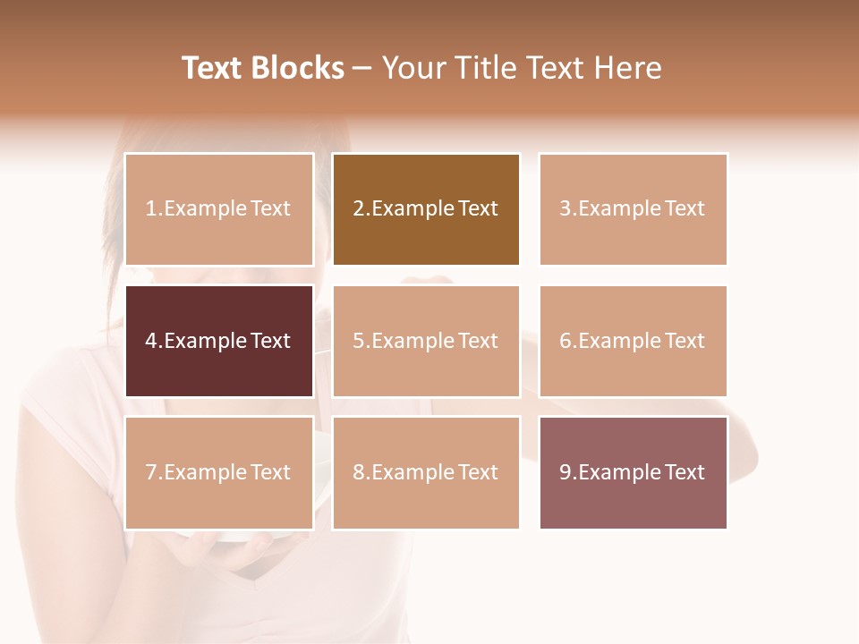 A Woman Eating A Bowl Of Food With A Spoon PowerPoint Template