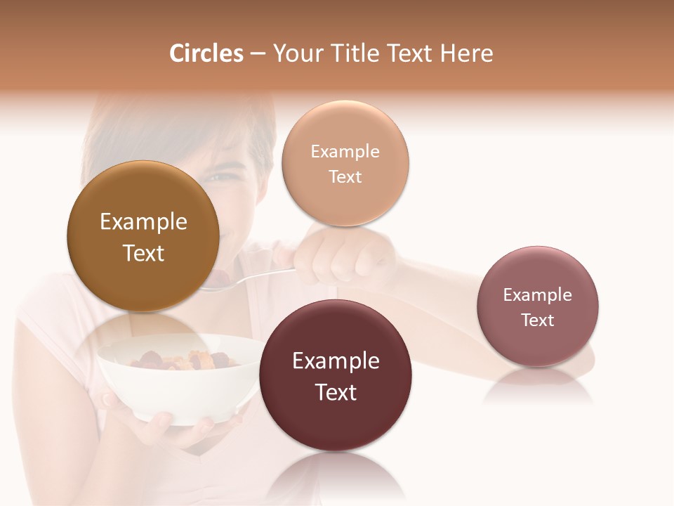 A Woman Eating A Bowl Of Food With A Spoon PowerPoint Template