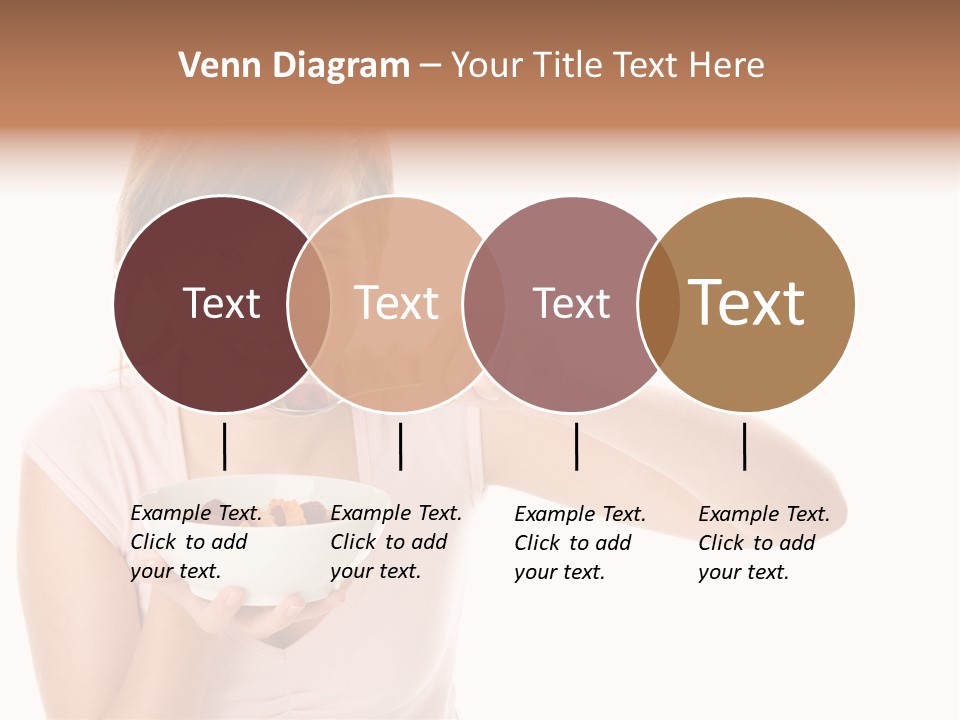 A Woman Eating A Bowl Of Food With A Spoon PowerPoint Template