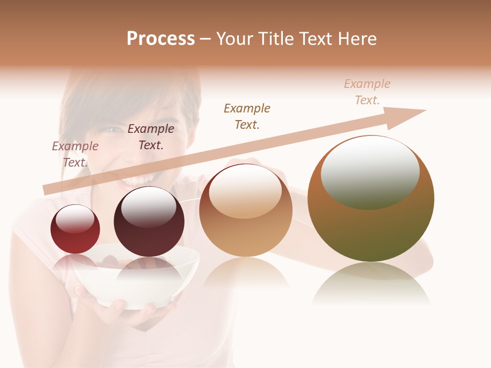 A Woman Eating A Bowl Of Food With A Spoon PowerPoint Template