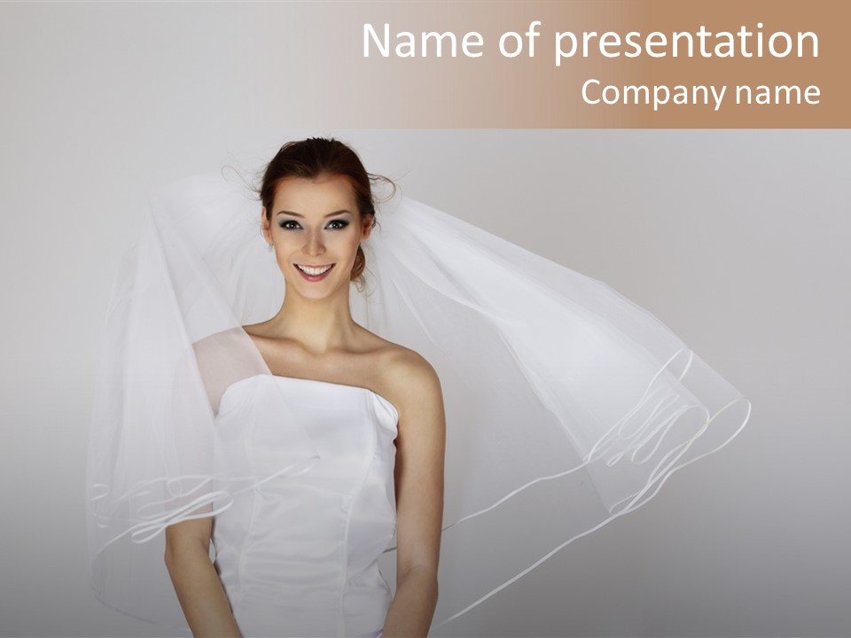 Emotional Toothy Woman PowerPoint Template