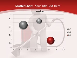 Isolated Man Vacuum PowerPoint Template