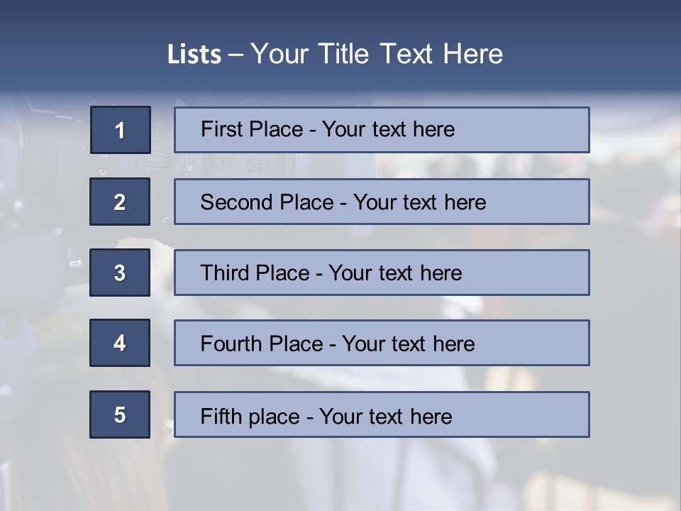 Horizontal Occupation Screen PowerPoint Template