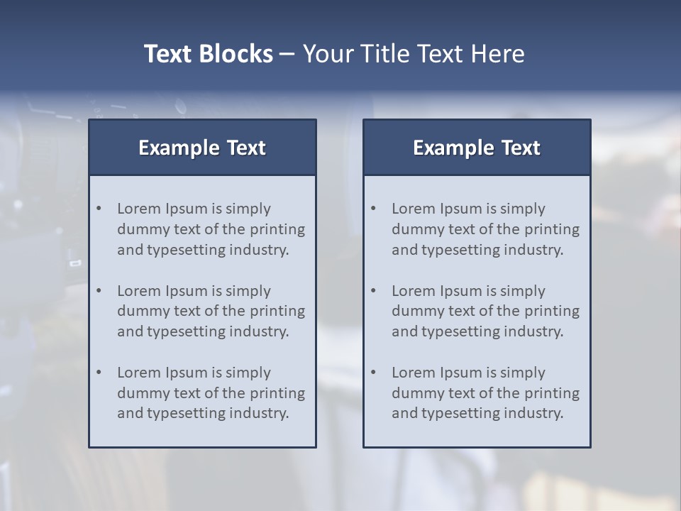 Horizontal Occupation Screen PowerPoint Template