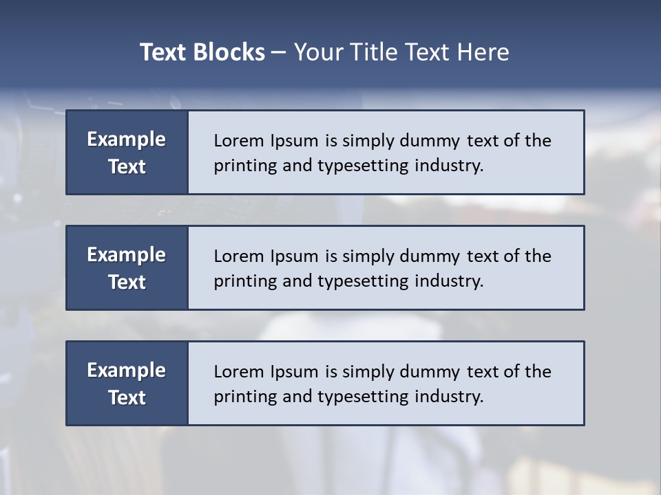 Horizontal Occupation Screen PowerPoint Template