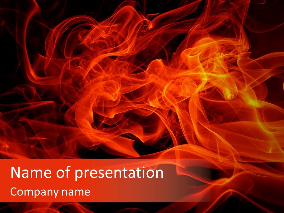 Fiery Dark Fuel PowerPoint Template