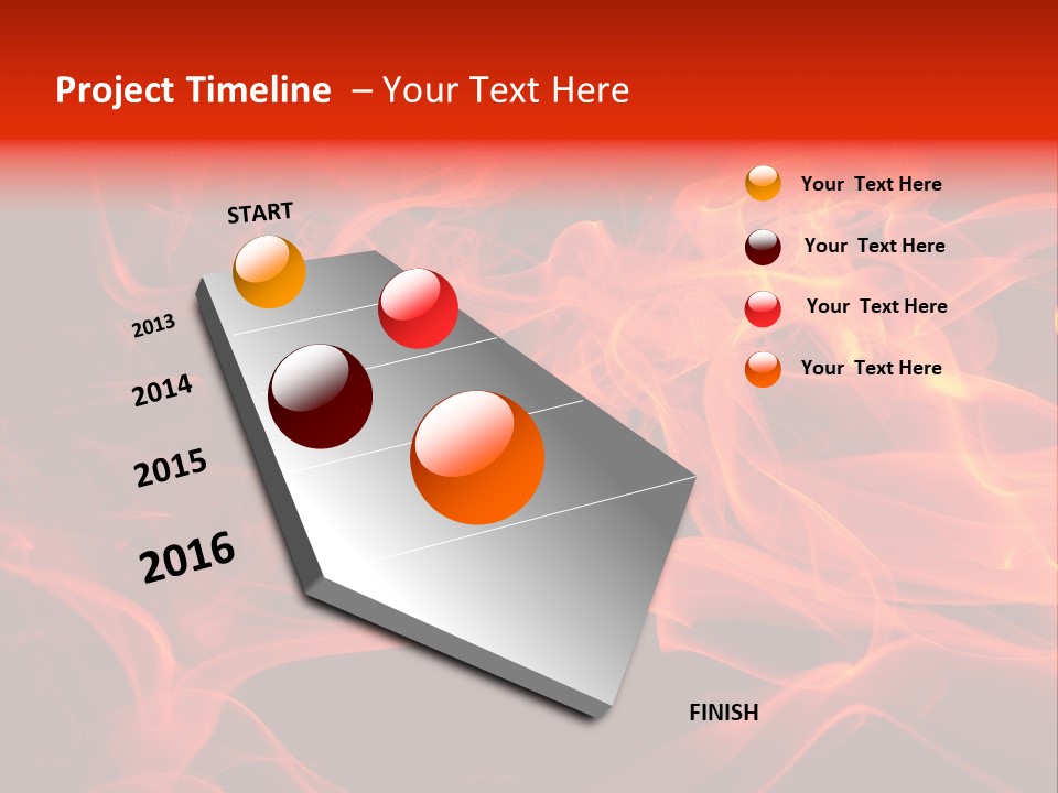 Fiery Dark Fuel PowerPoint Template