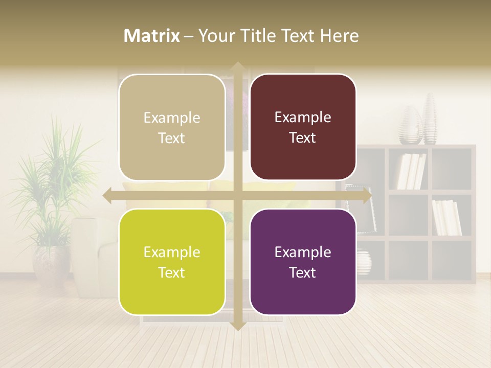 A Living Room With A Couch And A Table PowerPoint Template