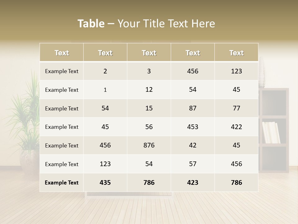 A Living Room With A Couch And A Table PowerPoint Template