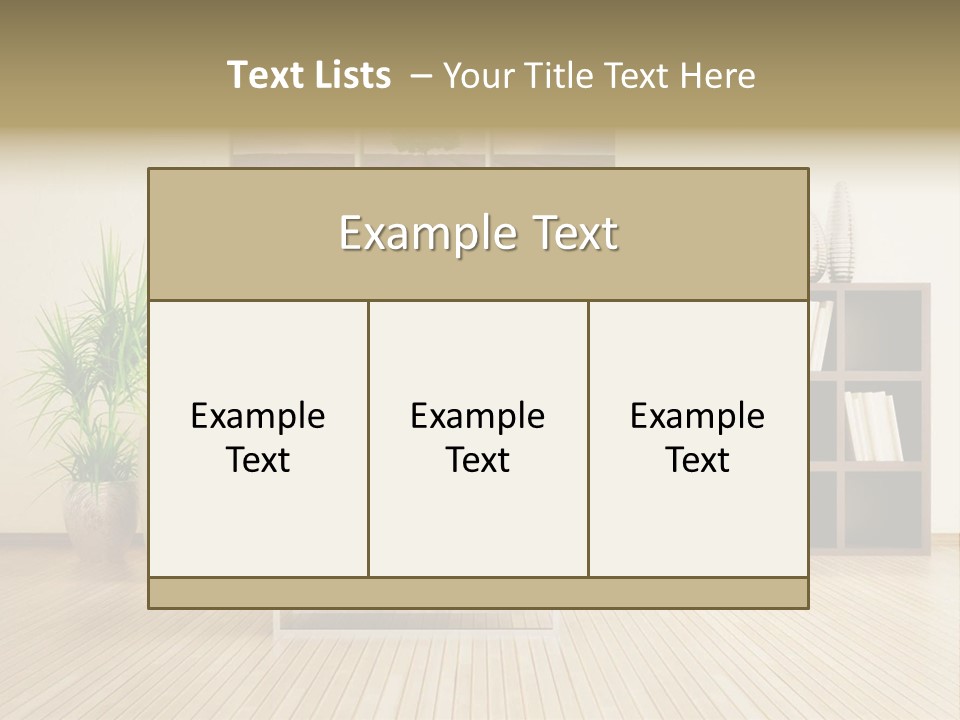 A Living Room With A Couch And A Table PowerPoint Template