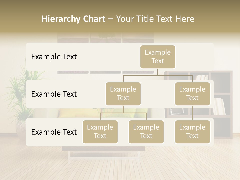 A Living Room With A Couch And A Table PowerPoint Template
