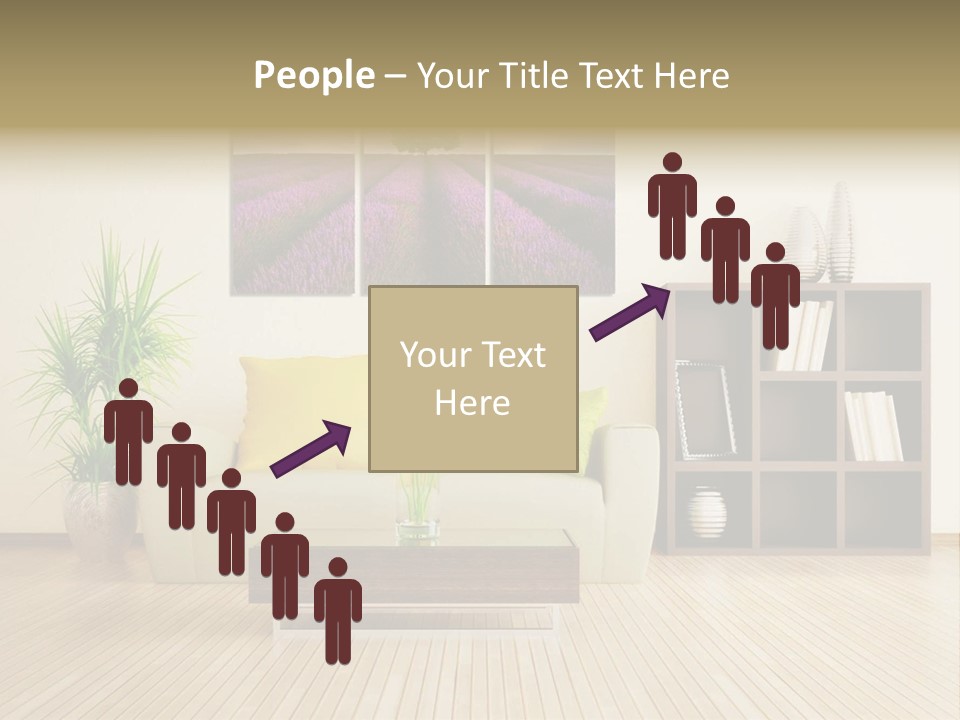 A Living Room With A Couch And A Table PowerPoint Template