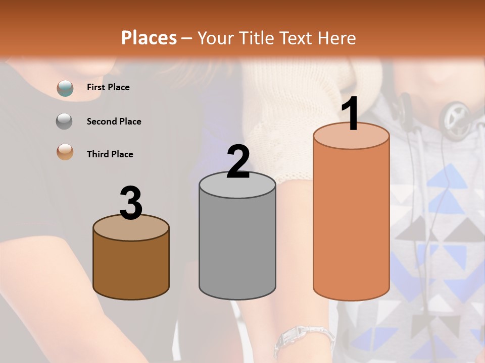 A Group Of People Holding Hands In Front Of A Brown Background PowerPoint Template