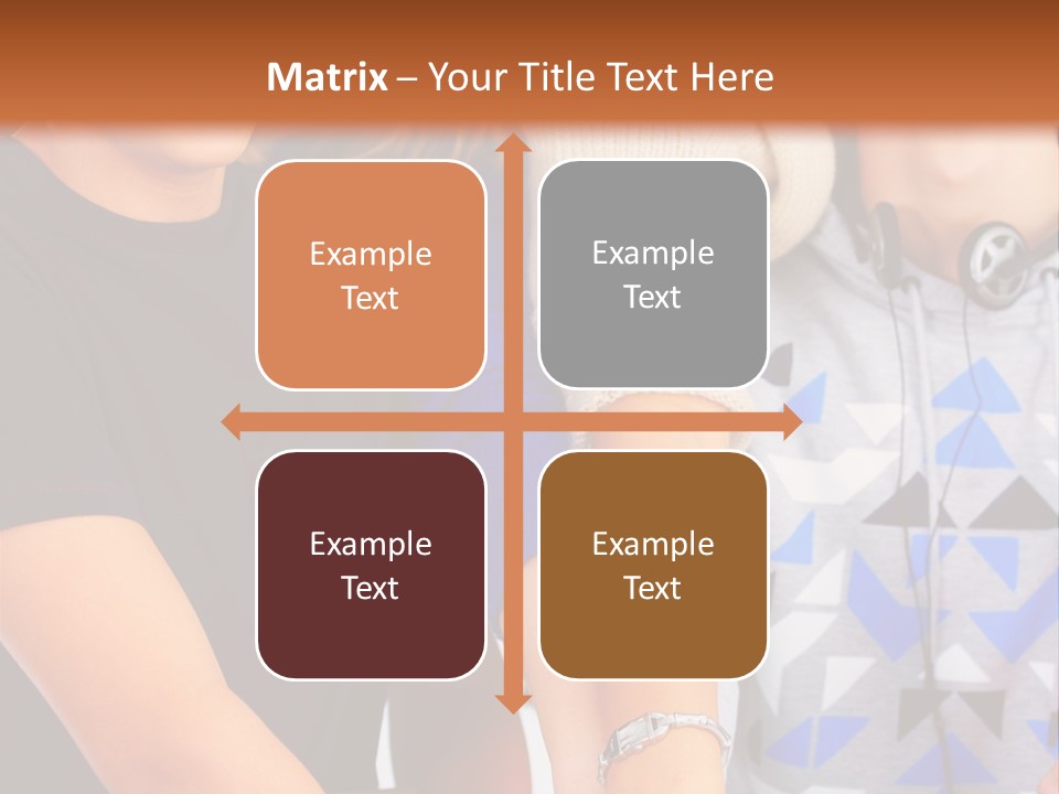 A Group Of People Holding Hands In Front Of A Brown Background PowerPoint Template