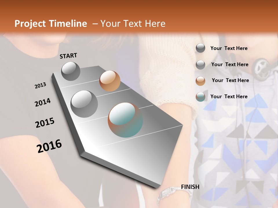 A Group Of People Holding Hands In Front Of A Brown Background PowerPoint Template