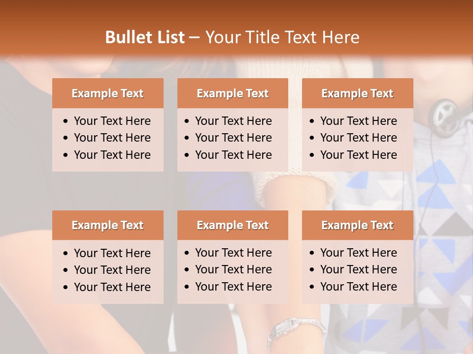 A Group Of People Holding Hands In Front Of A Brown Background PowerPoint Template