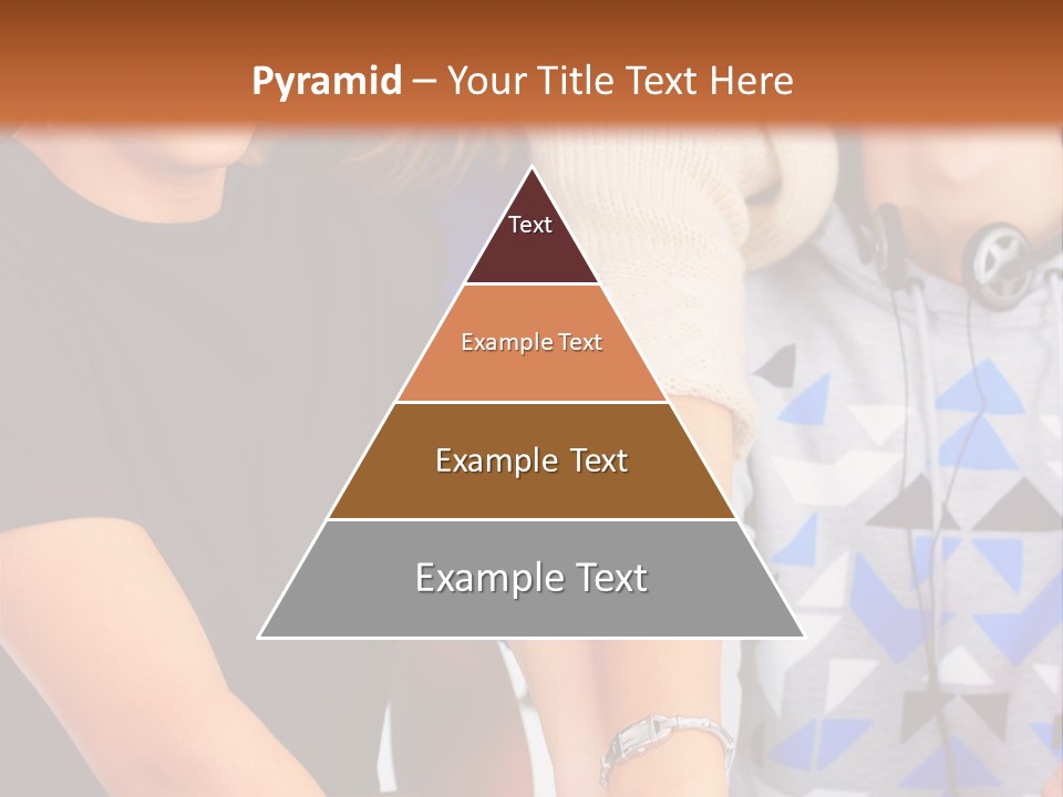 A Group Of People Holding Hands In Front Of A Brown Background PowerPoint Template