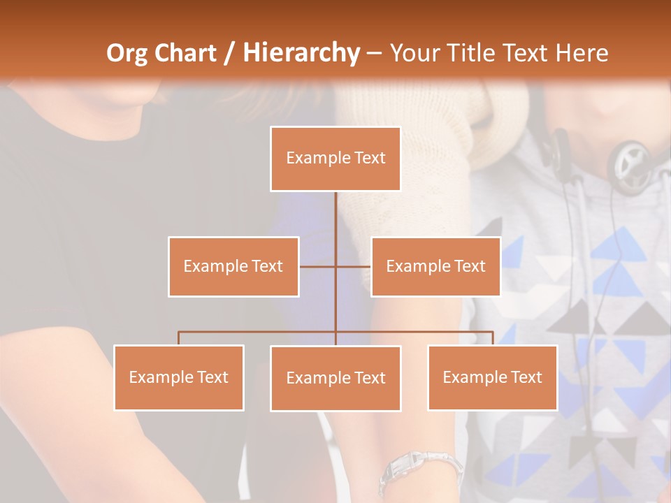 A Group Of People Holding Hands In Front Of A Brown Background PowerPoint Template