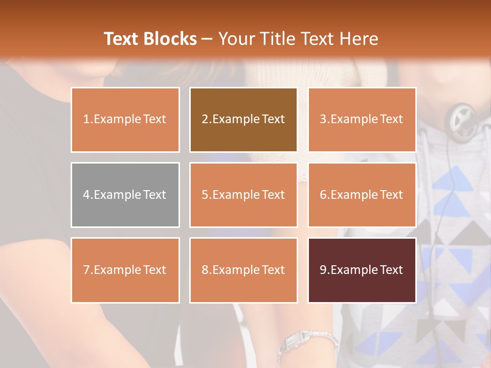 A Group Of People Holding Hands In Front Of A Brown Background PowerPoint Template