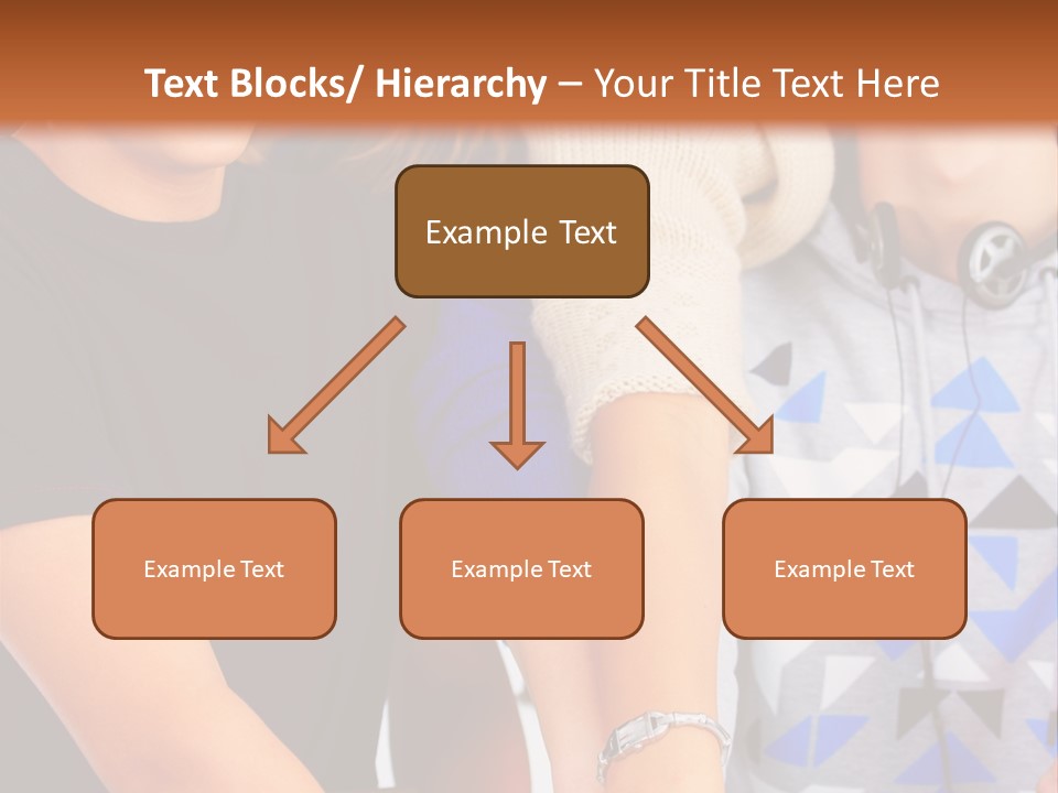 A Group Of People Holding Hands In Front Of A Brown Background PowerPoint Template