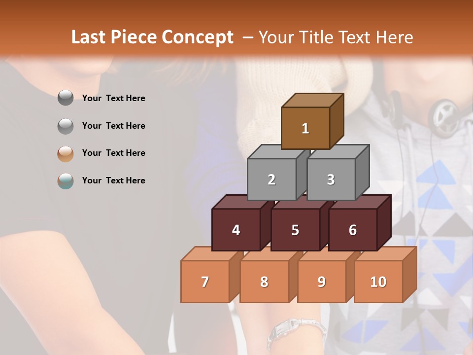 A Group Of People Holding Hands In Front Of A Brown Background PowerPoint Template