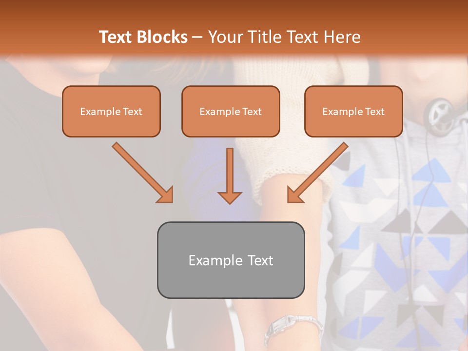 A Group Of People Holding Hands In Front Of A Brown Background PowerPoint Template