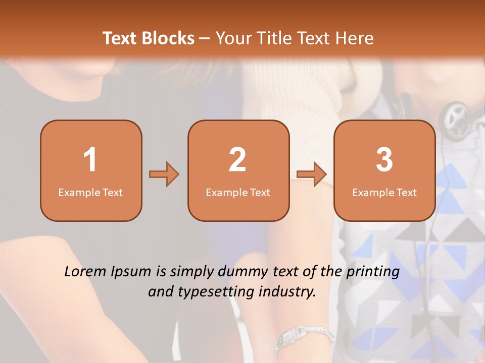 A Group Of People Holding Hands In Front Of A Brown Background PowerPoint Template