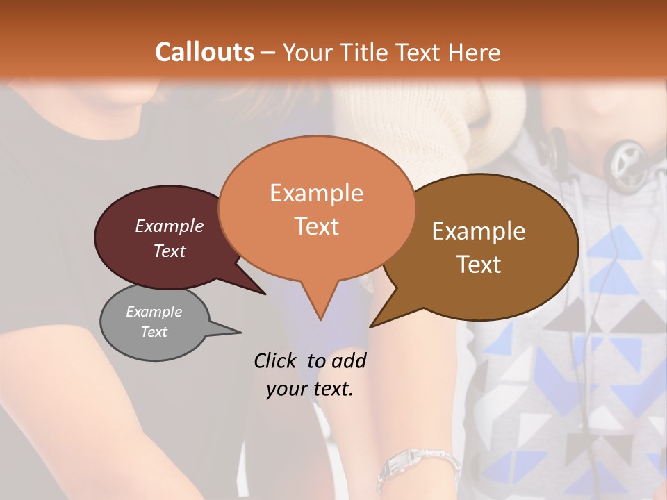 A Group Of People Holding Hands In Front Of A Brown Background PowerPoint Template