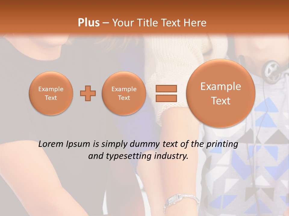 A Group Of People Holding Hands In Front Of A Brown Background PowerPoint Template