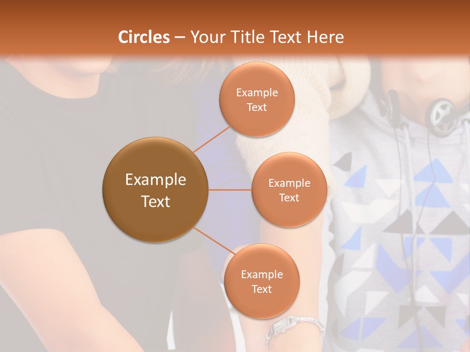 A Group Of People Holding Hands In Front Of A Brown Background PowerPoint Template