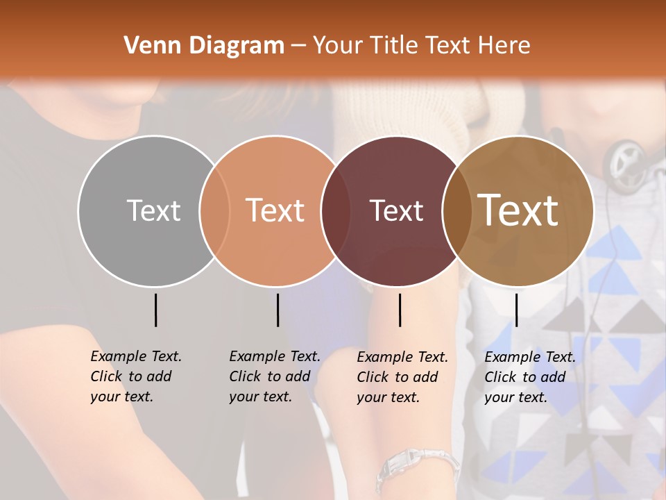 A Group Of People Holding Hands In Front Of A Brown Background PowerPoint Template