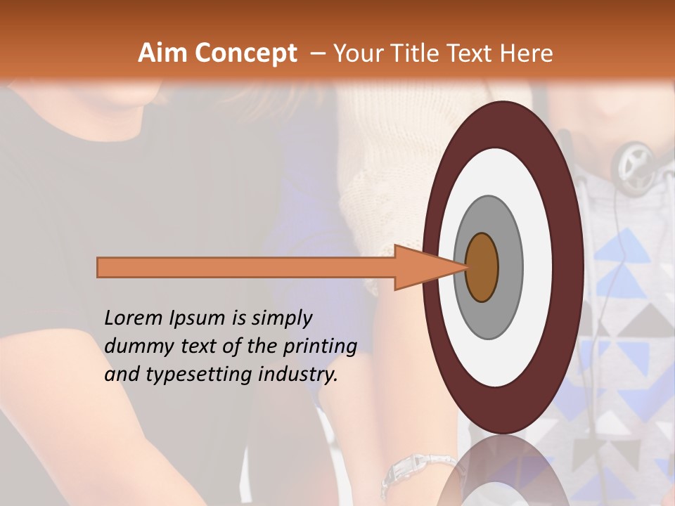 A Group Of People Holding Hands In Front Of A Brown Background PowerPoint Template