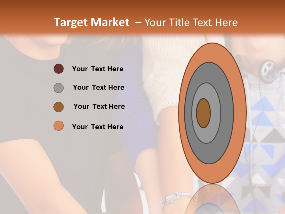 A Group Of People Holding Hands In Front Of A Brown Background PowerPoint Template