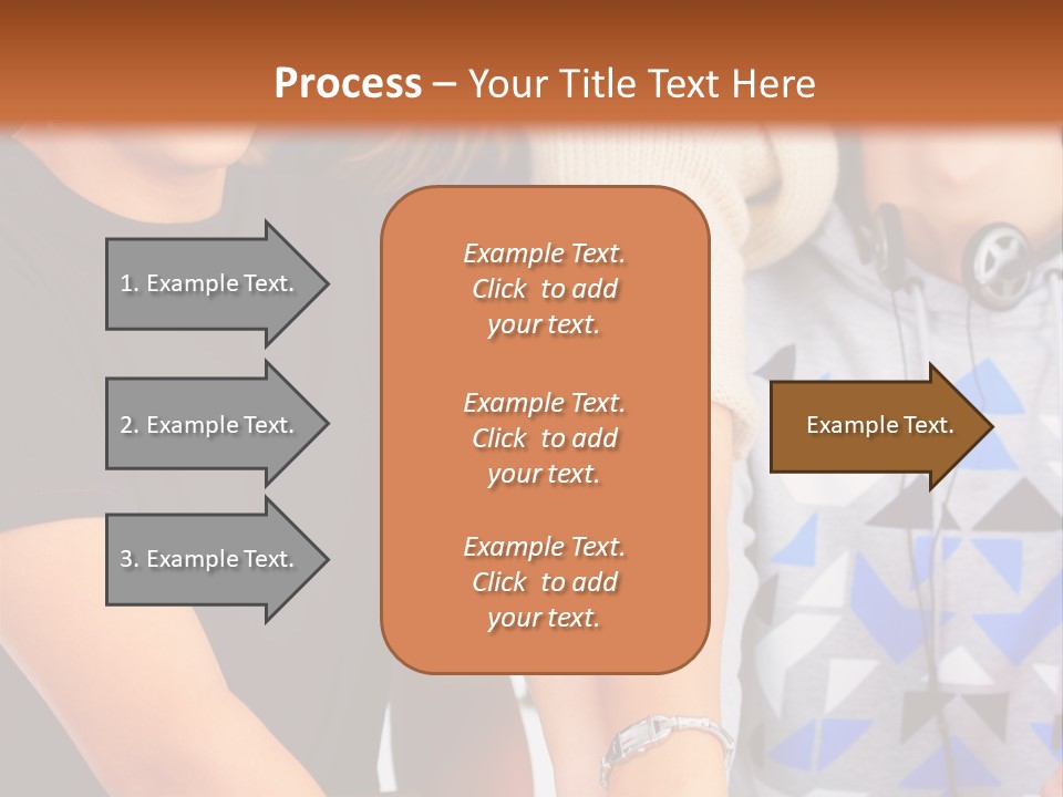 A Group Of People Holding Hands In Front Of A Brown Background PowerPoint Template